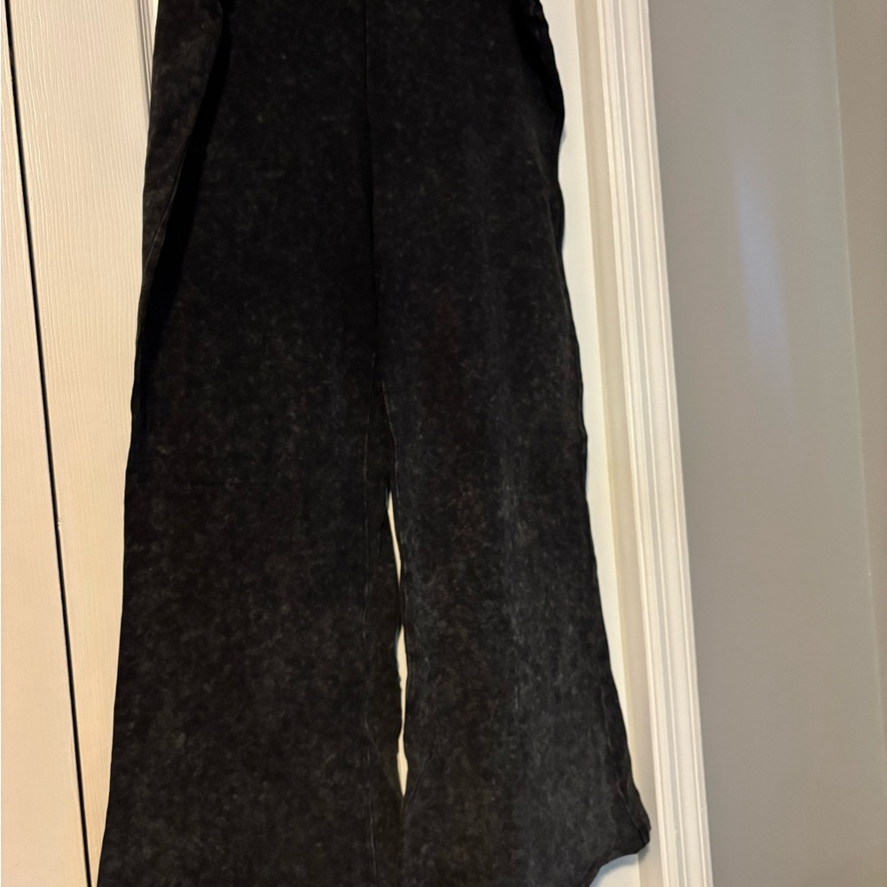 Stylish Dark Green/Black Flare Pants